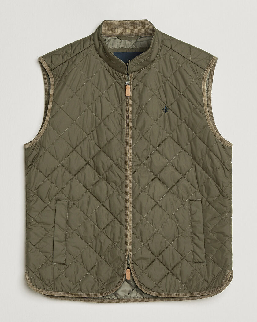 Morris Teddy Quilted Vest Olive – Verde