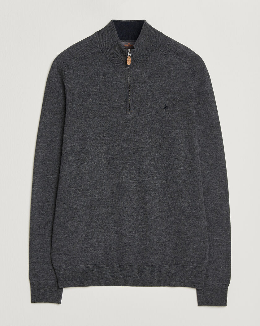 Morris John Merino Half Zip Grey – Grigio
