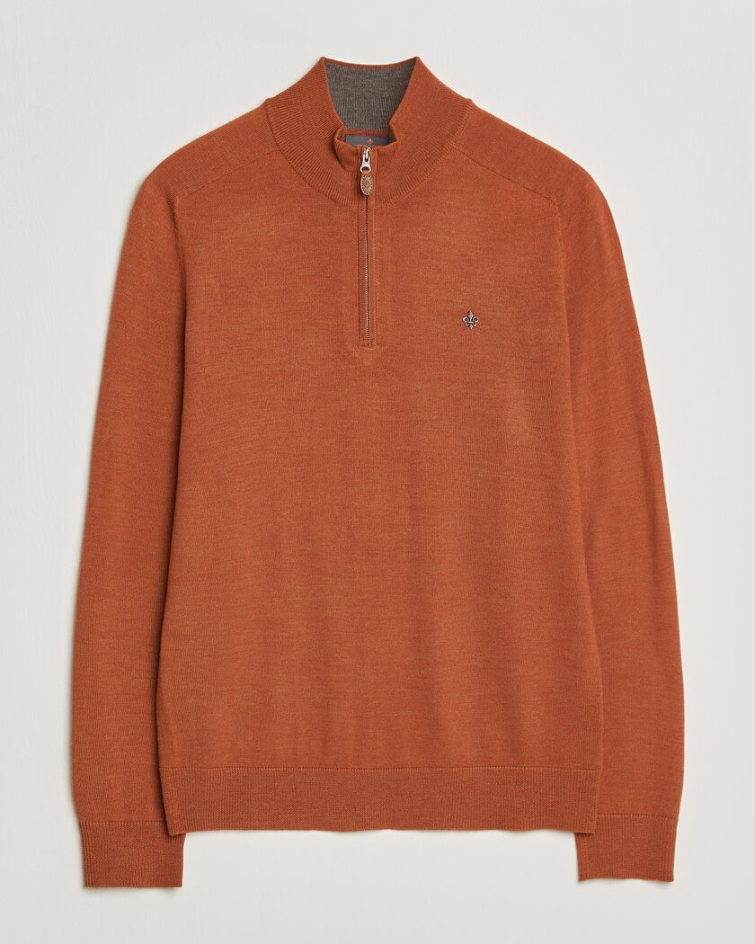 Morris John Merino Half Zip Orange – Arancione