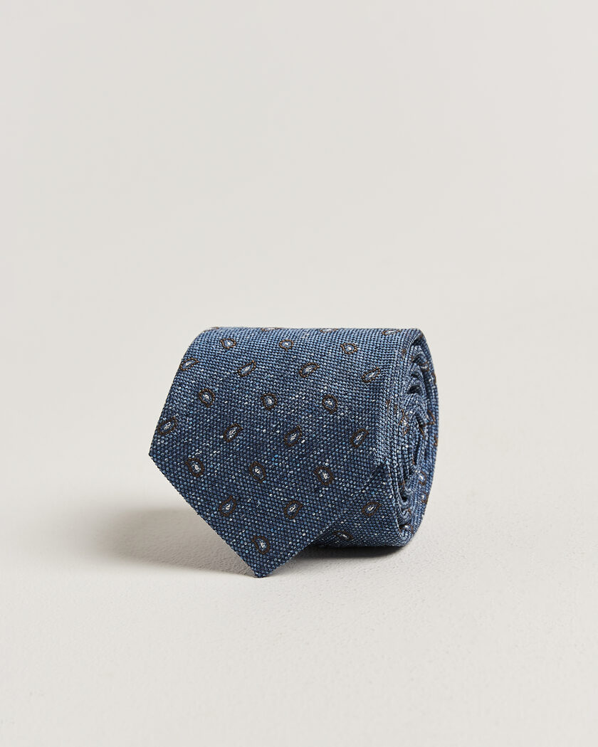 Amanda Christensen Silk Bourette Paisley 8cm Tie Sky Blue – Blu