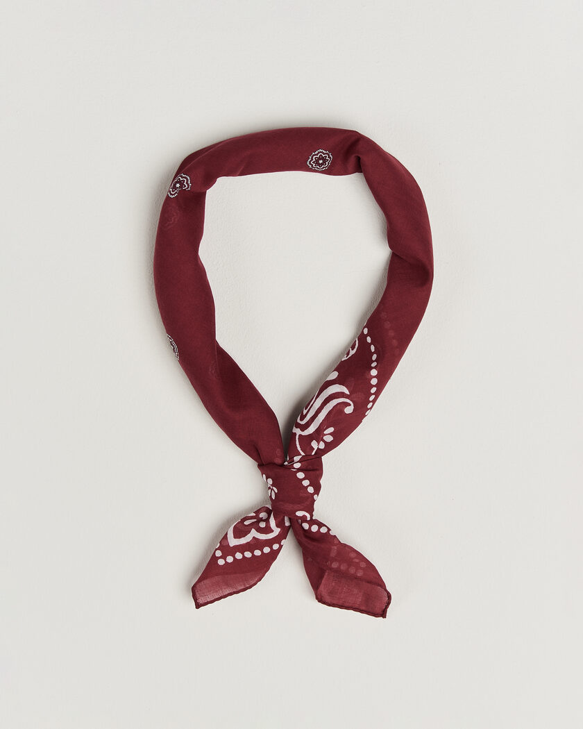 Amanda Christensen Cotton Voile Printed Flower Bandana Wine – Rosso