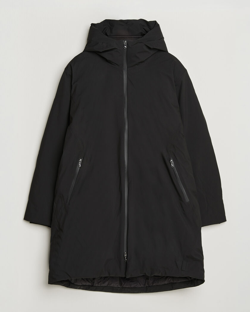 RAINS Sarna Long Puffer Jacket Black – Nero