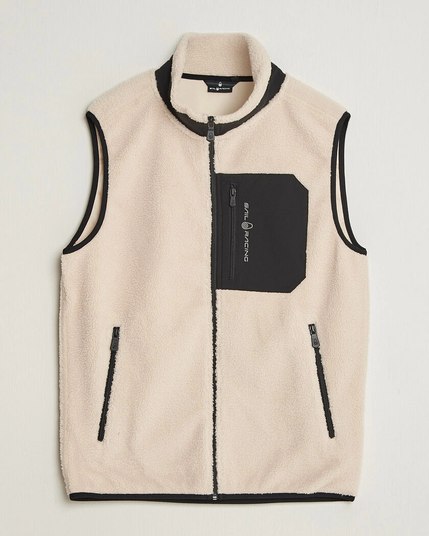 Sail Racing Bowman Pile Vest Ivory – Bianco