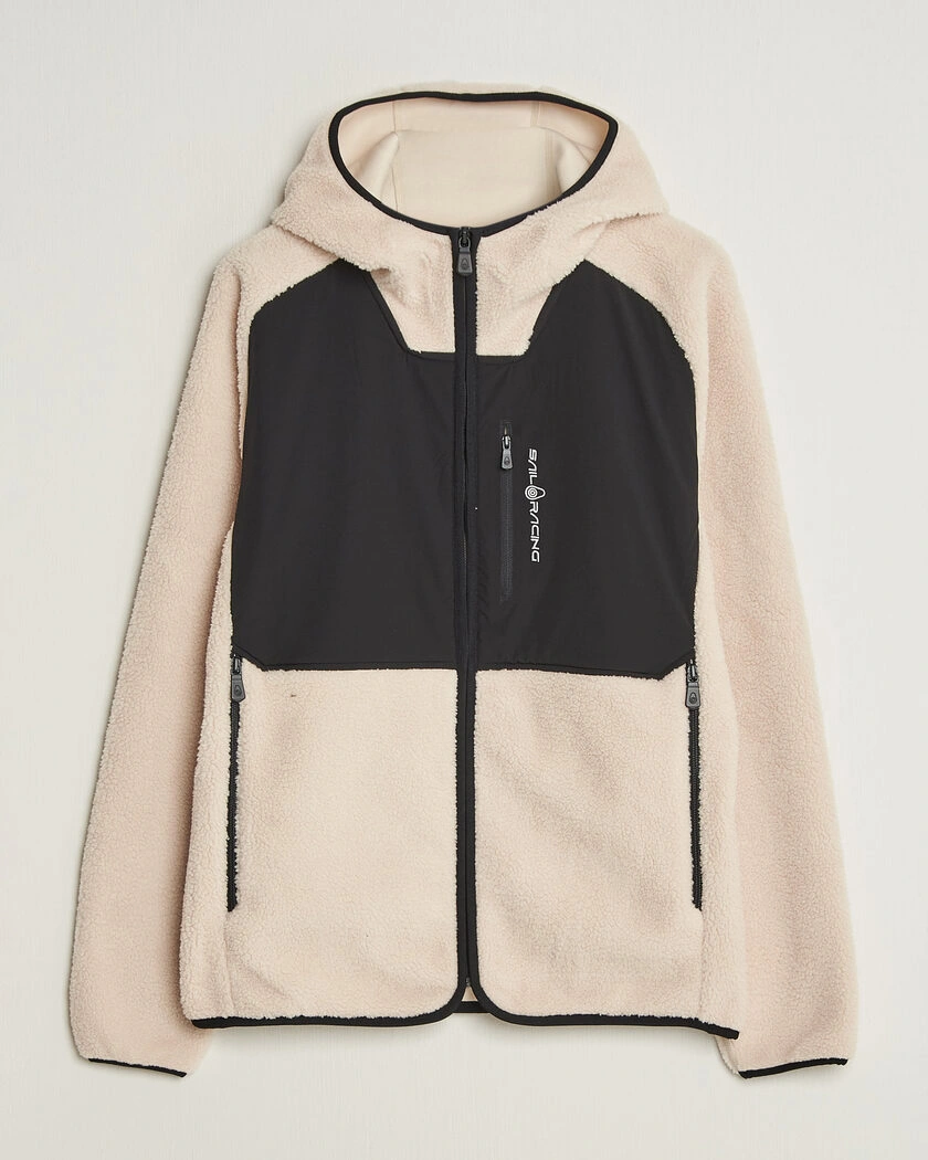 Sail Racing Patrol Pile Full Zip Hoodie Ivory – Bianco