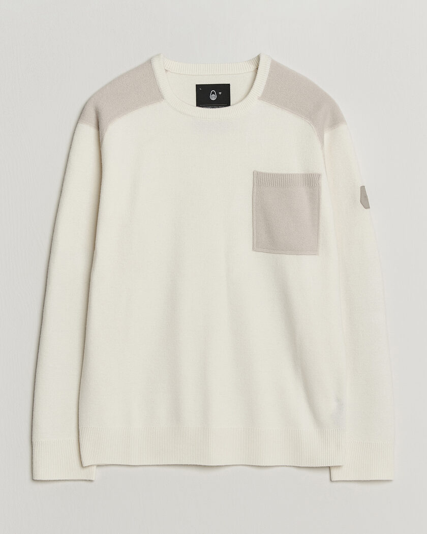 Sail Racing Spine Wool Knitted Sweater Off White – Bianco