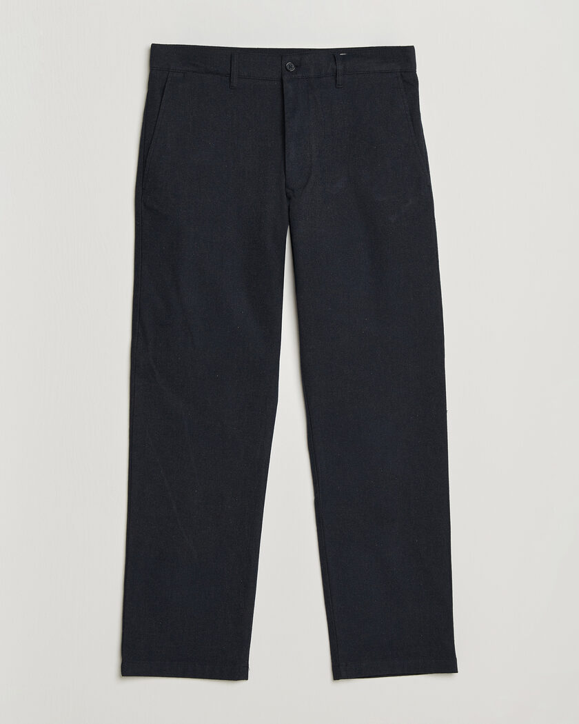 NN07 Aden Brushed Cotton Trousers Deep Navy – Blu