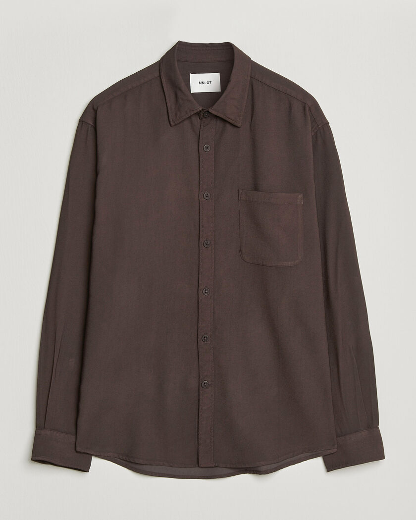 NN07 Deon Viscose Shirt Deep Truffle – Marrone