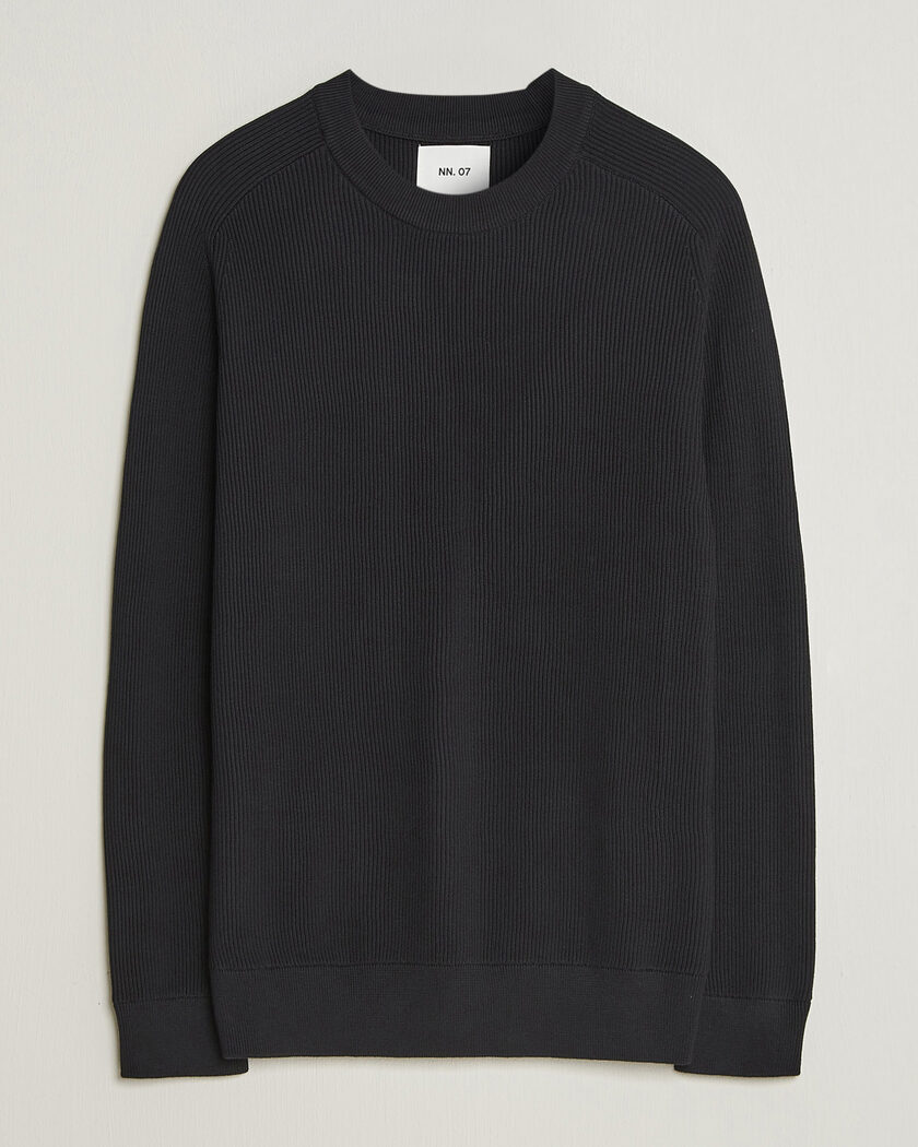 NN07 Kevin Cotton Knitted Sweater Black – Nero