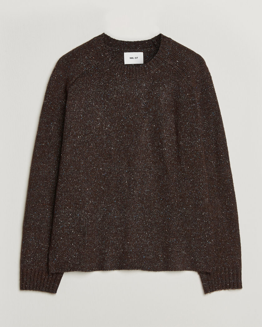 NN07 Jim Neps Wool Knitted Sweater Deep Truffle – Marrone