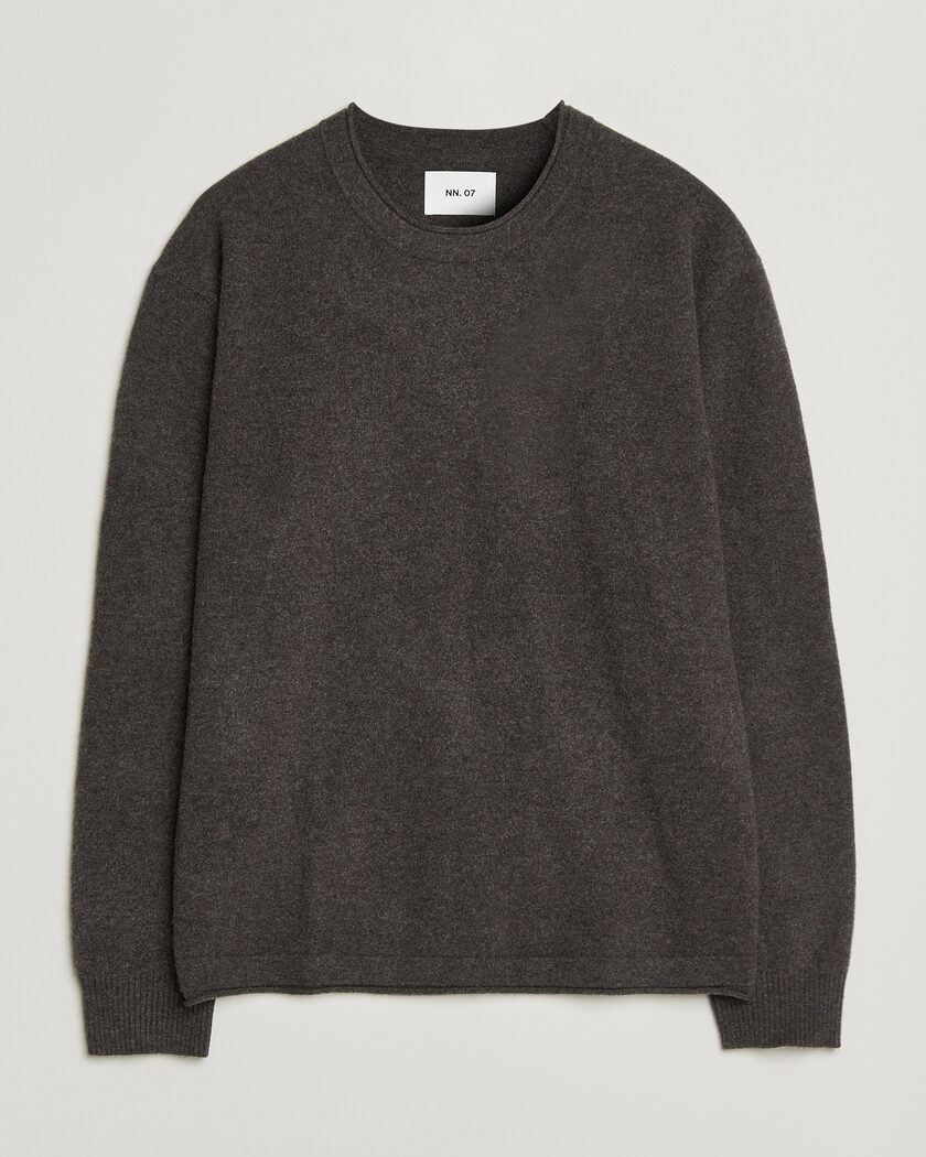 NN07 Sammy Wool Knitted Sweater Earth Melange – Marrone