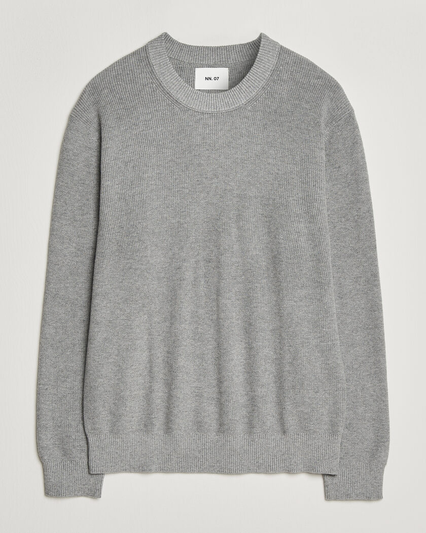 NN07 Hope Cotton/Cashmere Rib Knitted Sweater Grey – Grigio