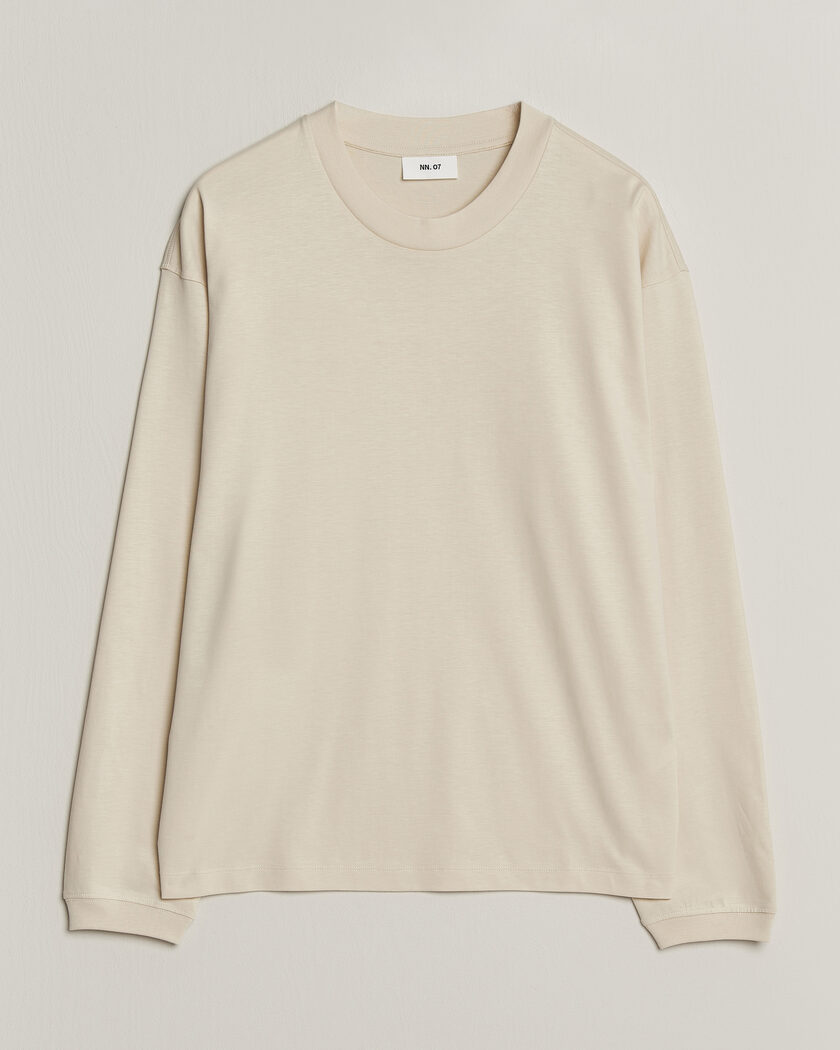 NN07 Lionel Suvin Cotton Long Sleeve T-Shirt Ivory – Bianco