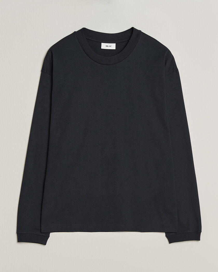 NN07 Lionel Suvin Cotton Long Sleeve T-Shirt Deep Navy – Blu