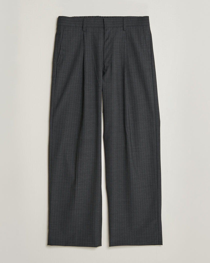 NN07 Kay Wool Pinstriped Trousers Dark Grey – Grigio