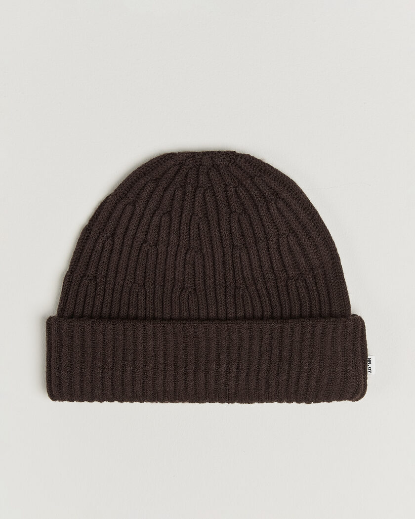 NN07 Wool Rib Hat Deep Truffle – Marrone