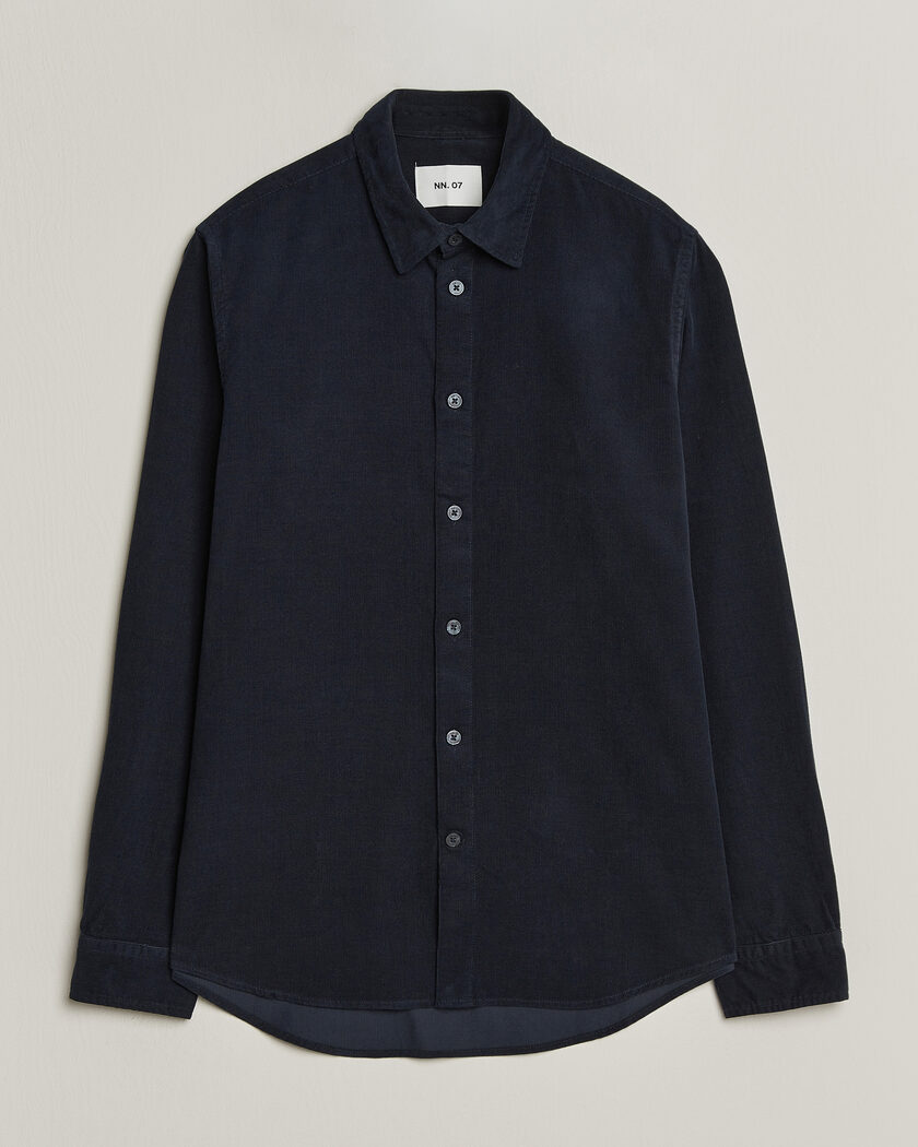 NN07 Asher Baby Cord Shirt Navy Blue – Blu