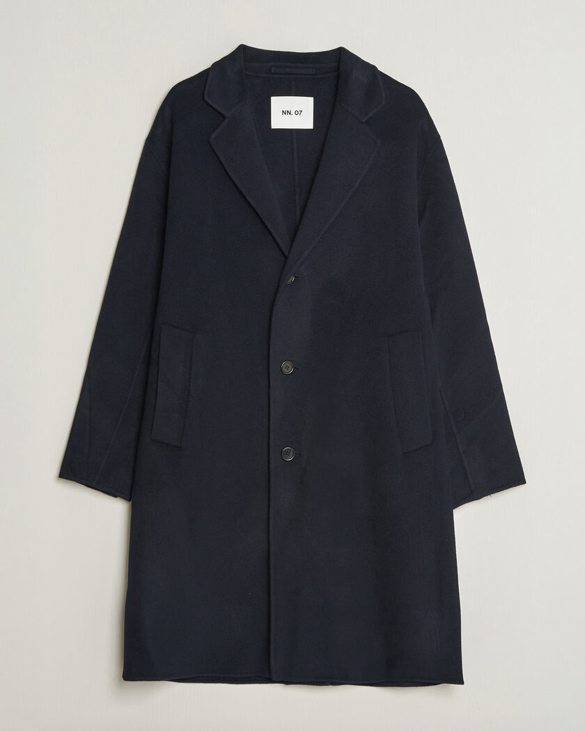 NN07 Kendrick Wool Coat Navy Blue – Blu