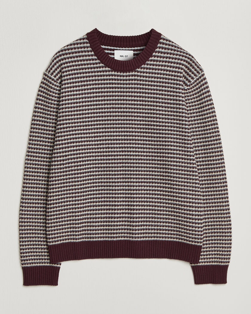 NN07 Russell Cotton/Wool Structured Sweater Winetasting – Rosso