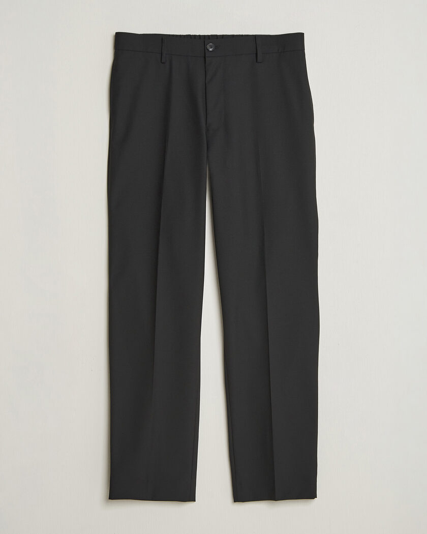 NN07 Brendan Wool Drawstring Trousers Black – Nero