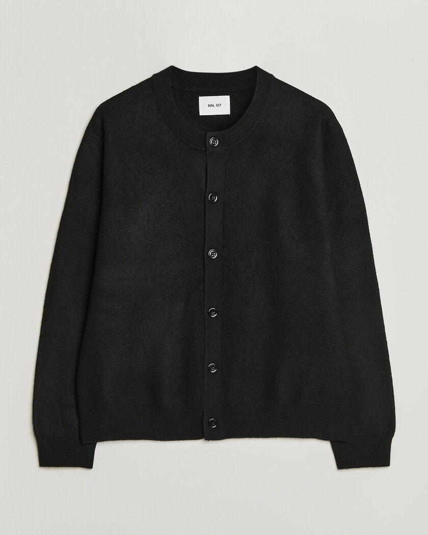 NN07 Jasper Soft Boiled Wool Cardigan Black – Nero
