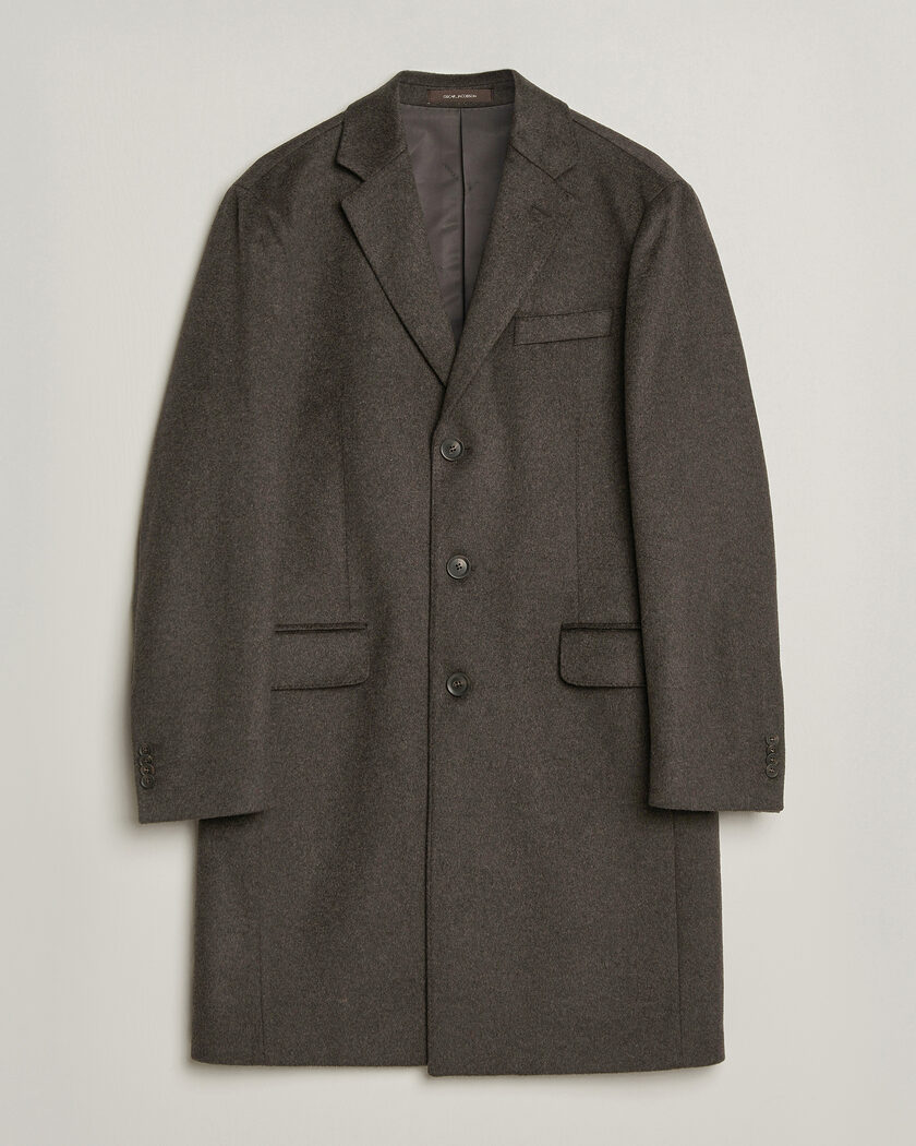 Oscar Jacobson Sergio Wool Coat Brown – Marrone