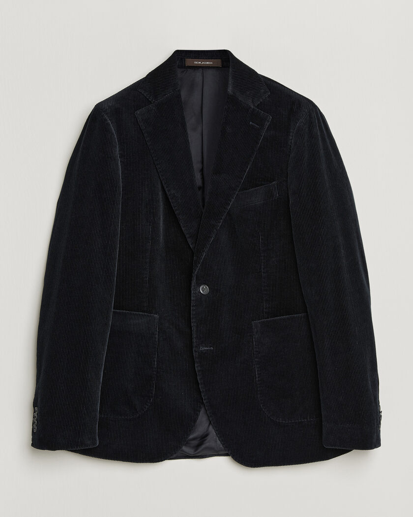 Oscar Jacobson Fogerty Patch Pocket Cord Blazer Navy – Blu