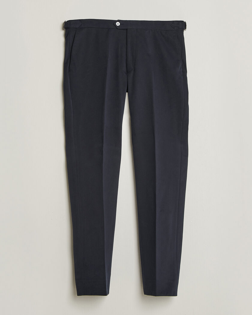 Oscar Jacobson Dandy Brushed Cotton Trousers Blue – Blu