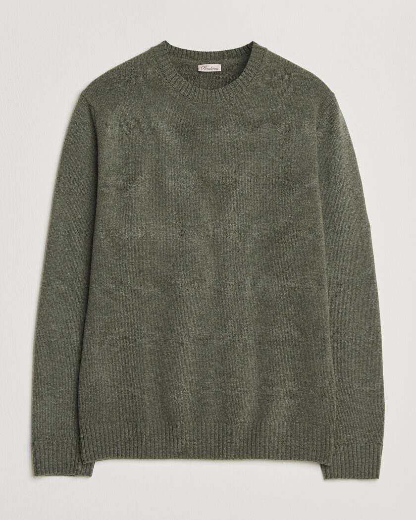 Stenströms Brushed Merino Crew Neck Green – Verde