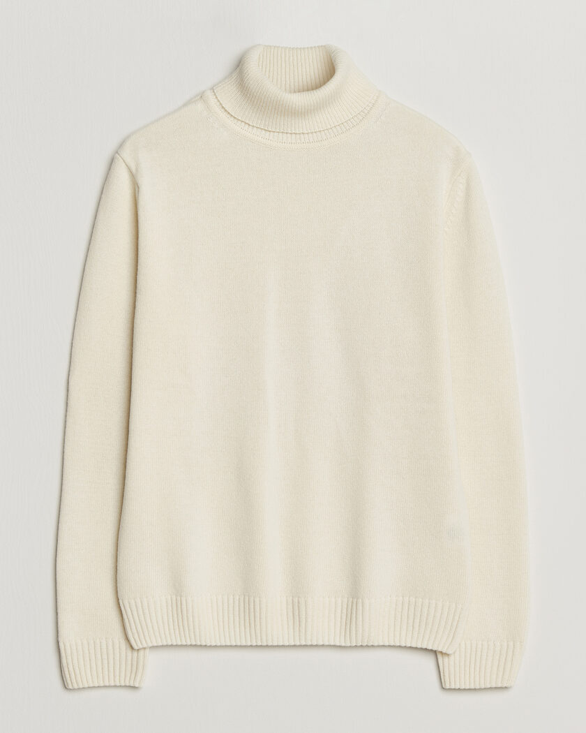 Stenströms Brushed Merino Rollneck Off White – Bianco