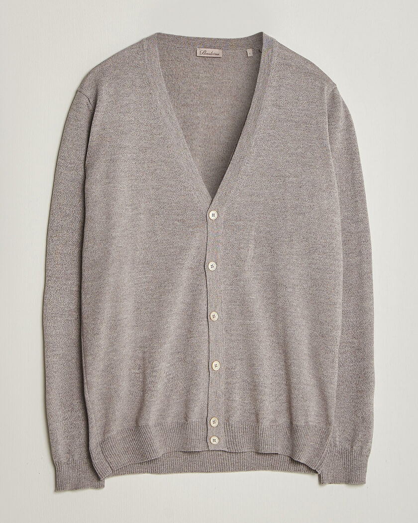 Stenströms Merino Cardigan Beige Mouline – Beige