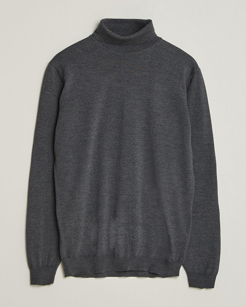 Stenströms Merino Rollneck Dark Grey – Grigio