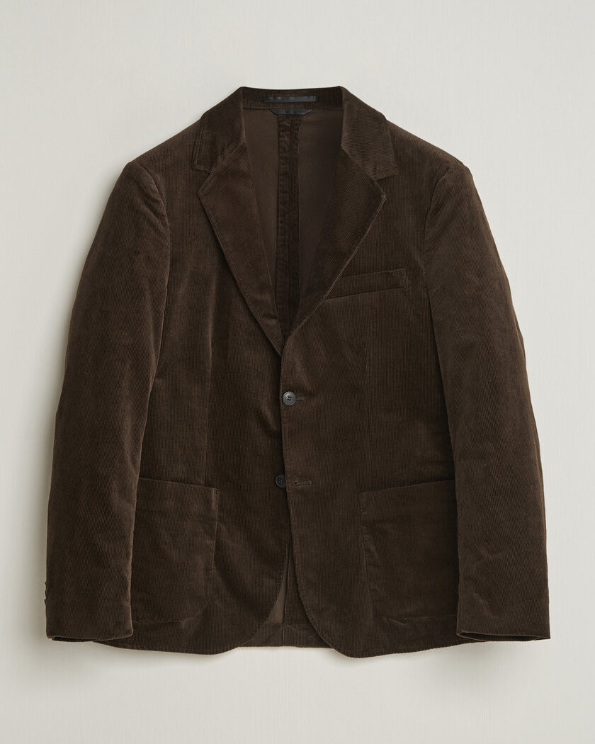 Sunspel Relaxed Corduroy Blazer Dark Choclate – Marrone