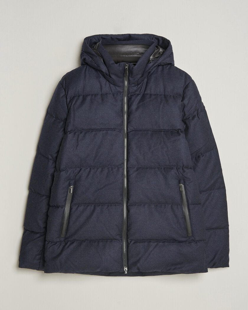 UBR Concord Jacket Savile Navy Melange Wool – Blu