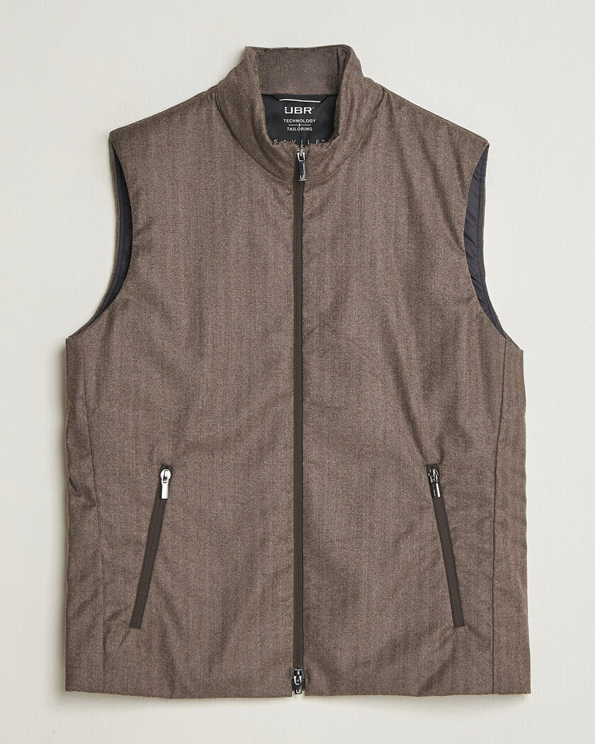 UBR Raptor Lightweight Vest Savile Brown Herringbone – Marrone