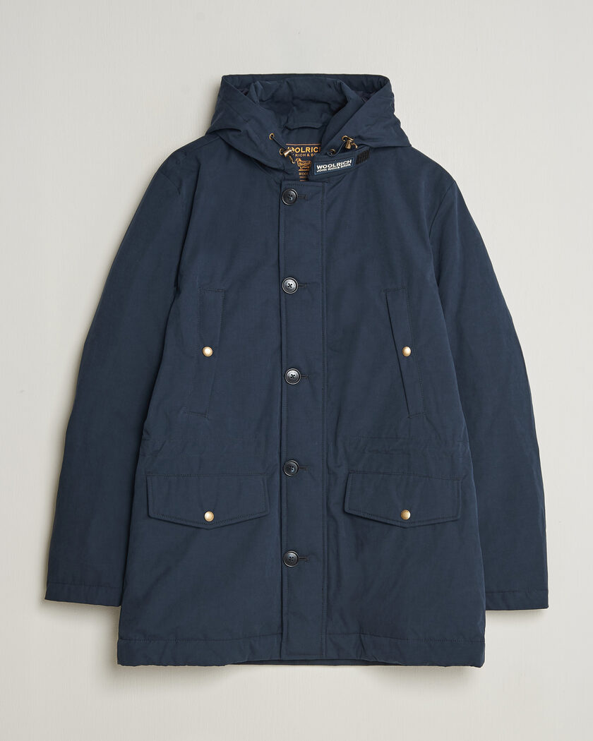 Woolrich Mountain Cloth Parka Melton Blue – Blu