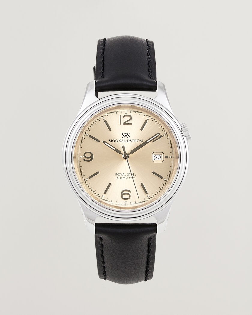 Sjöö Sandström Royal Steel 41mm Black Calf – Oro