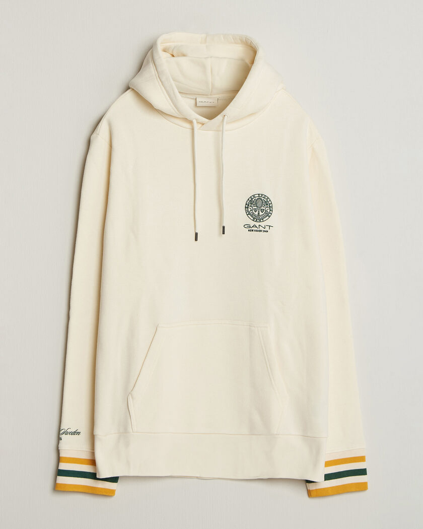Gant Tournament Hoodie Cream – Bianco