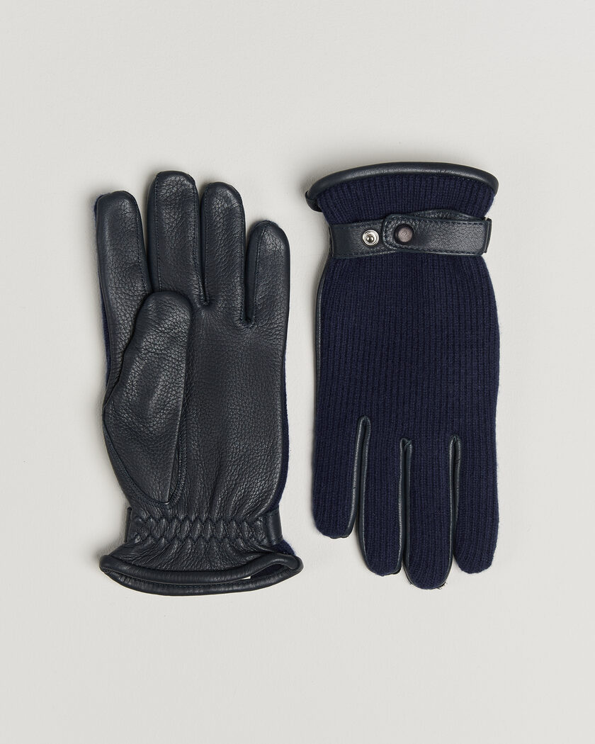 Hestra Christopher Cashmere/Elkskin Glove Navy – Blu