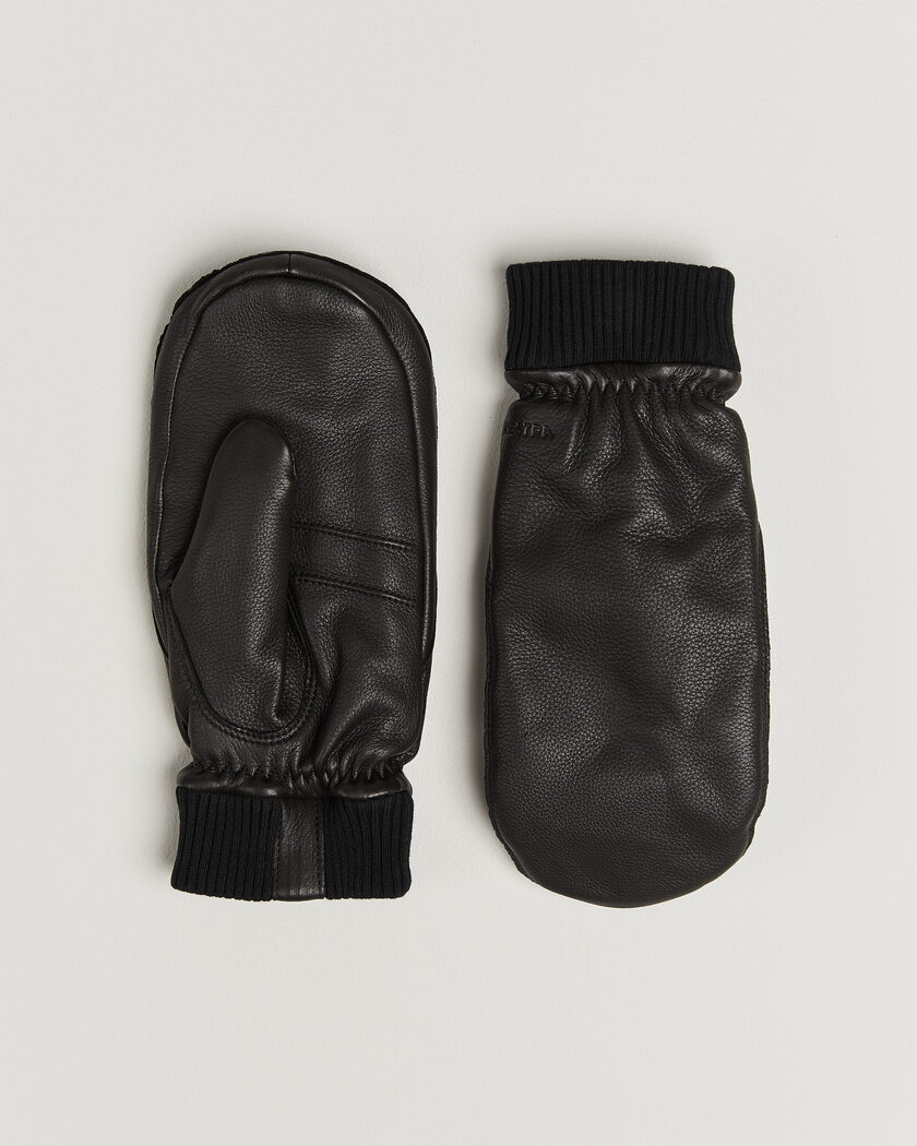 Hestra Tore Deerskin Primaloft Lined Mitt Black – Nero