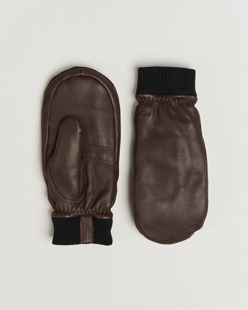 Hestra Tore Deerskin Primaloft Lined Mitt Chocolate – Marrone