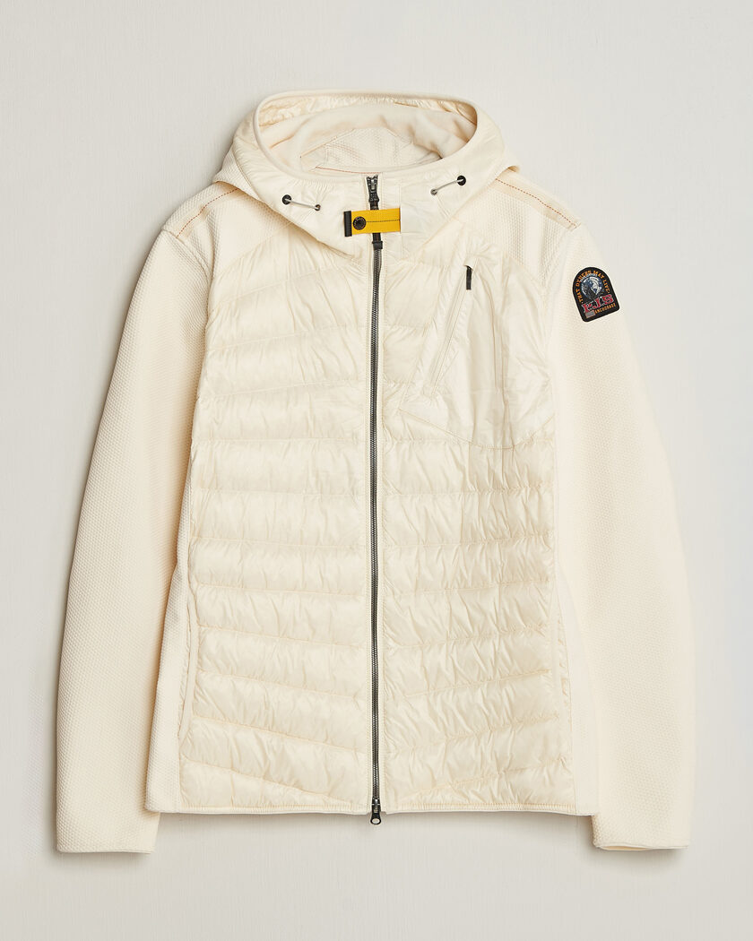 Parajumpers Nolan Warm Up Hybrid Hooded Jacket Warm Ivory – Bianco