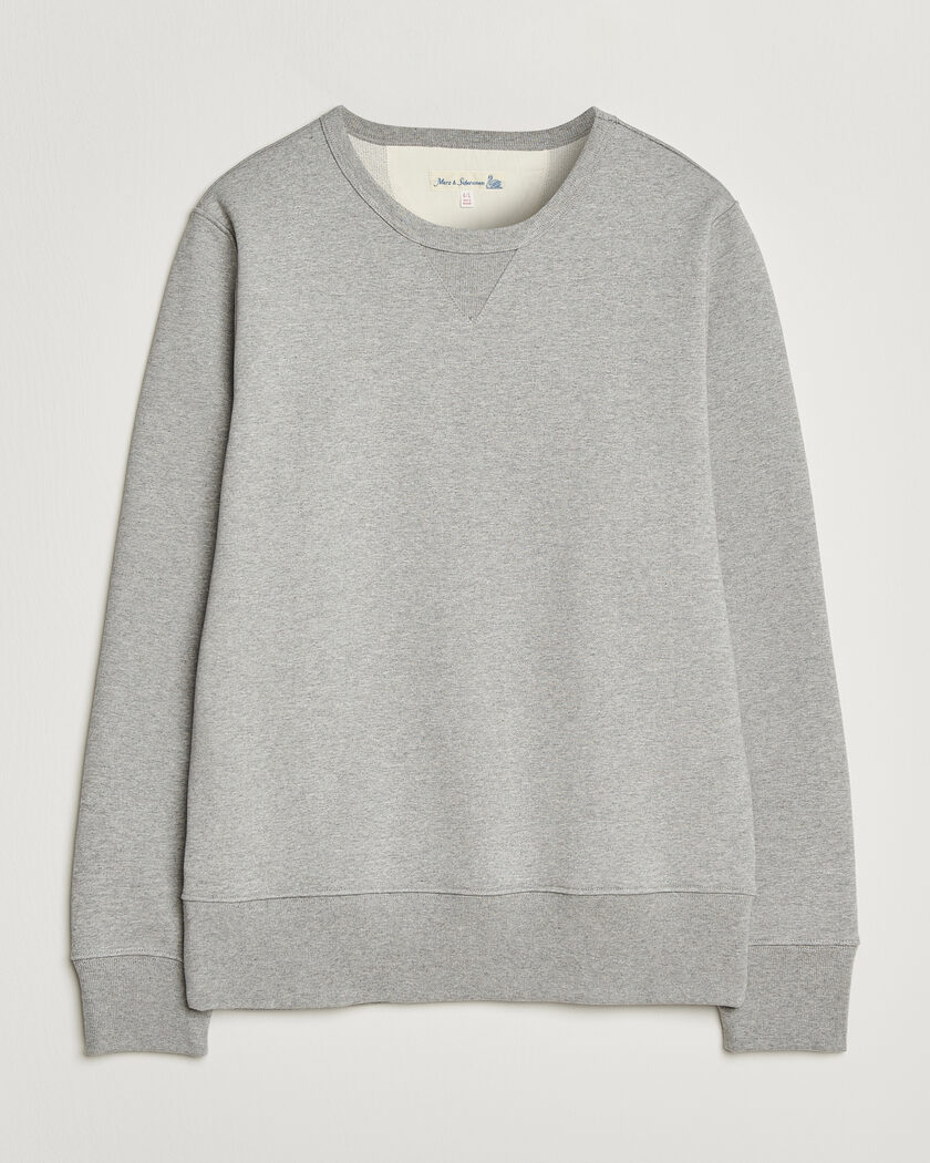 Merz b. Schwanen Classic Fit Loopwheeled Heavyweight Sweatshirt Grey Melange – Grigio