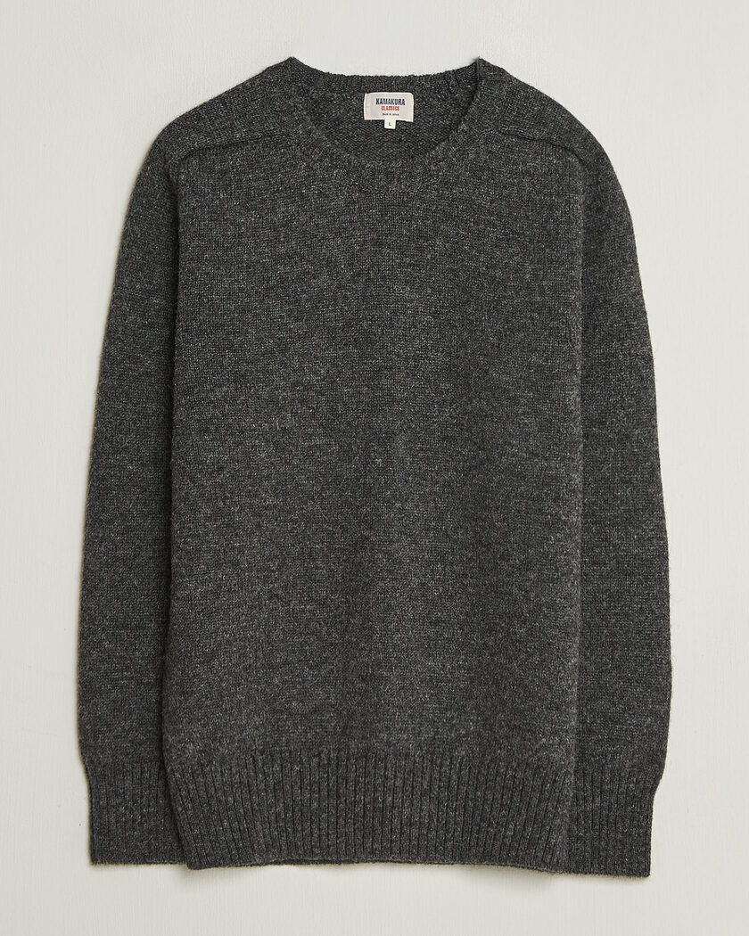 Kamakura Shirts 5 Gauge Shetland Sweater Gray – Grigio