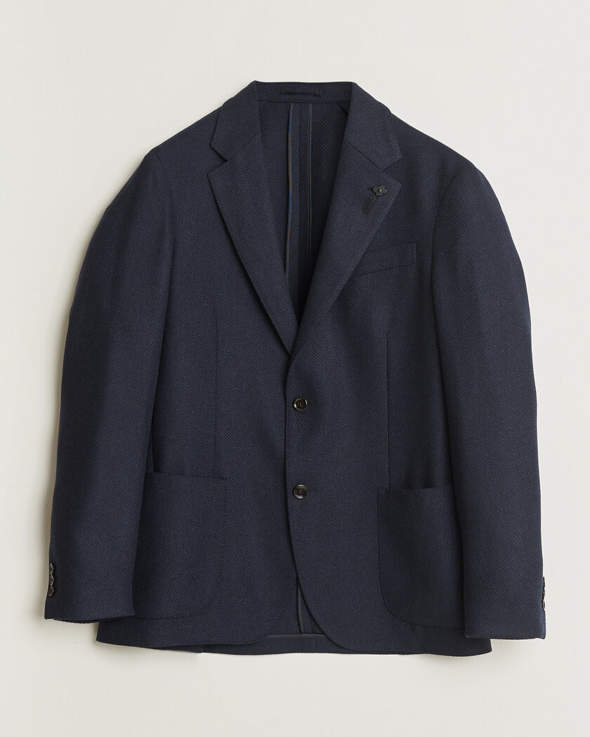 Lardini Wool/Cashmere Blazer Navy – Blu