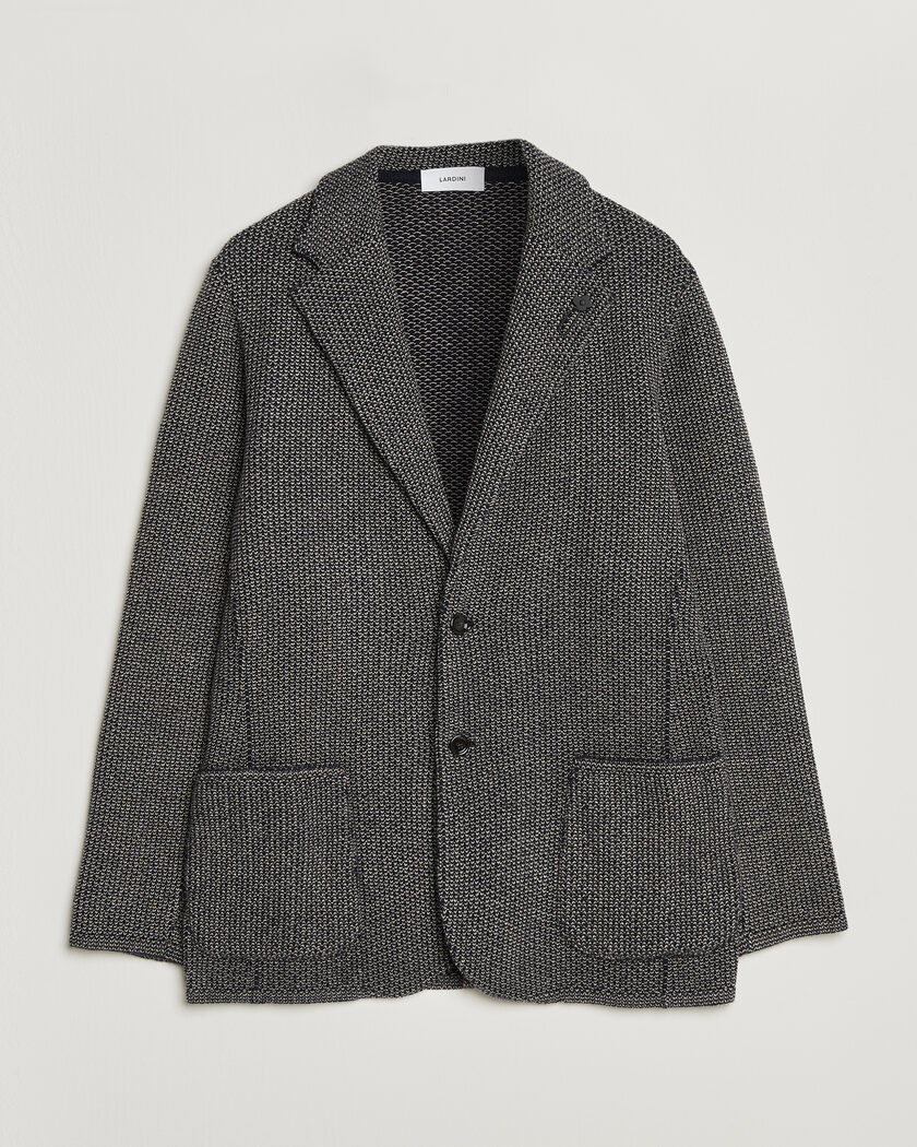 Lardini Structured Cashmere Blazer Navy – Blu