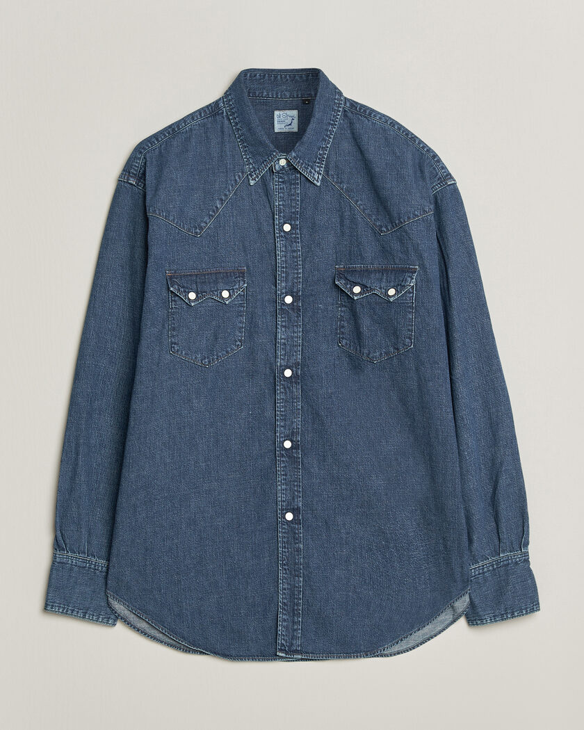 orSlow Denim Western Shirt Vintage Indigo – Blu