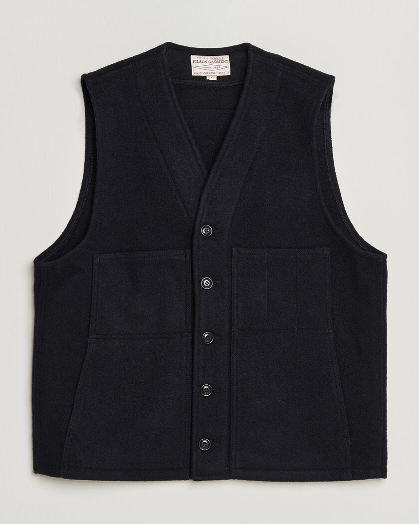 Filson Mackinaw Wool Vest Navy – Blu
