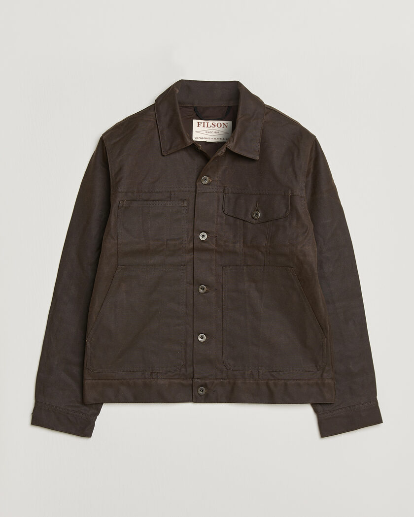 Filson Short Lined Tin Cloth Cruiser Dark Brown – Marrone