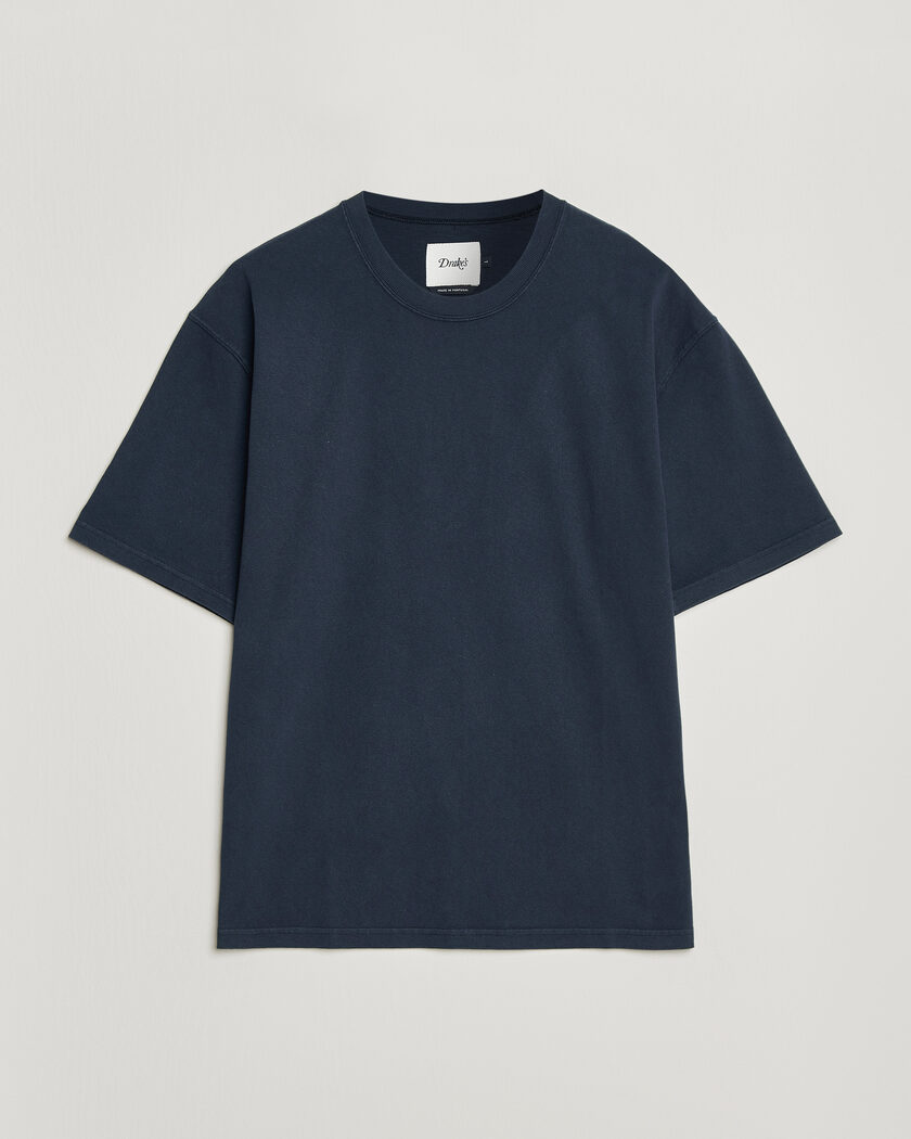 Drake's Short Sleeve Hiking T-Shirt Navy – Blu