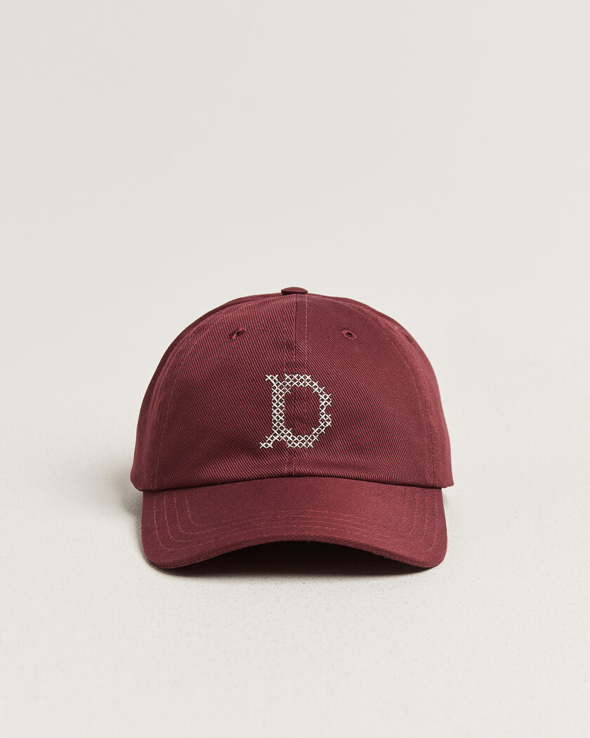 Drake's Cross Stitch D Twill Baseball Cap Burgundy – Rosso